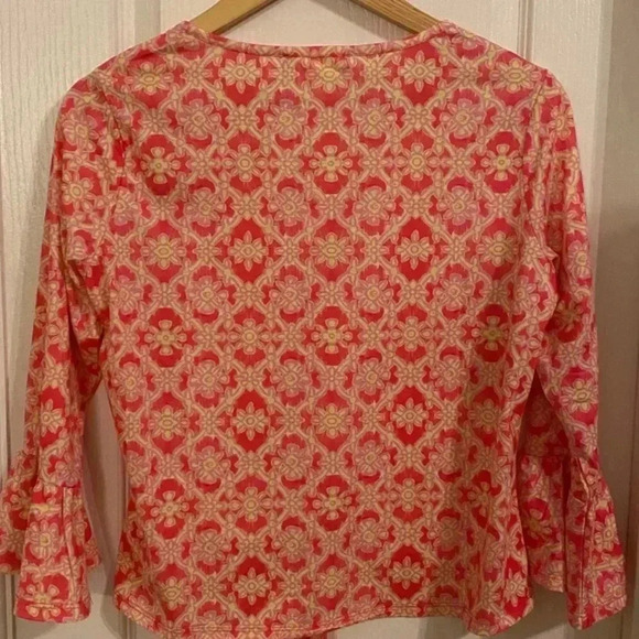 Stella Parker Bell Sleeve Cropped Tie Front Blouse - Picture 6 of 6